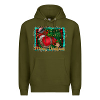 Army Green merry Christmas teacher Premium Hoodie - CowhideDigitalArt