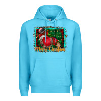 Ocean Blue merry Christmas teacher Premium Hoodie - CowhideDigitalArt