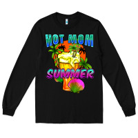 Black Hot mom summer Mother's Day Long Sleeve Tee - FaDigitalArtStudio