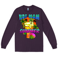 Plum Hot mom summer Mother's Day Long Sleeve Tee - FaDigitalArtStudio