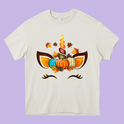 Unicorn Fall Heavy Core Tee Designed By Texasbilliewilder