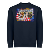 Navy 1776 4th of july background Heavyweight Sweatshirt - BarkalooDesign