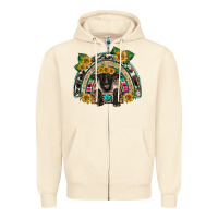 Sandshell suffolk ewe front sunflowers rainbow Zipper Hoodie - BarkalooDesign