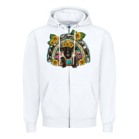 White suffolk ewe front sunflowers rainbow Zipper Hoodie - BarkalooDesign