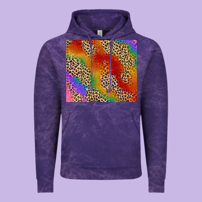 Pride Rainbow Leopard Design Vintage Hoodie Designed By Fadigitalartstudio