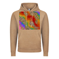 Vintage Coffee Pride rainbow leopard design Vintage Hoodie - FaDigitalArtStudio