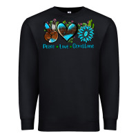 Black peace love  gemstone Premium Sweatshirt - AdoDesignShop
