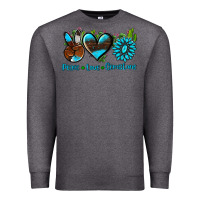 Charcoal Heather peace love  gemstone Premium Sweatshirt - AdoDesignShop