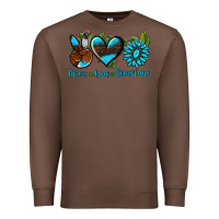 Chestnut peace love  gemstone Premium Sweatshirt - AdoDesignShop