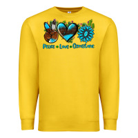 Lemon peace love  gemstone Premium Sweatshirt - AdoDesignShop