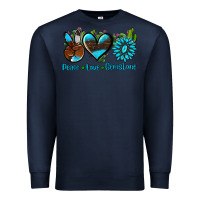 Navy peace love  gemstone Premium Sweatshirt - AdoDesignShop