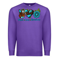 Purple peace love  gemstone Premium Sweatshirt - AdoDesignShop