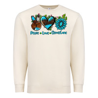 Sandshell peace love  gemstone Premium Sweatshirt - AdoDesignShop