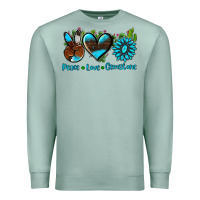 Seafoam peace love  gemstone Premium Sweatshirt - AdoDesignShop