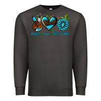 Smoke peace love  gemstone Premium Sweatshirt - AdoDesignShop