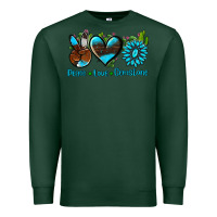 Sports Green peace love  gemstone Premium Sweatshirt - AdoDesignShop