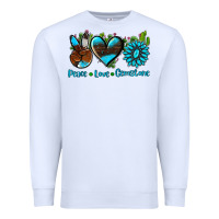 White peace love  gemstone Premium Sweatshirt - AdoDesignShop