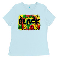 Baby Blue we are black history Ladies Tee - CowGirlArtShop