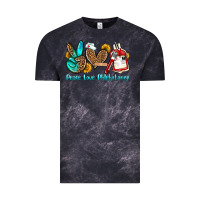 Cloud Black peace love phlebotomy Vintage Tee - OliviaCreatesArt