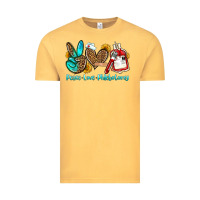 Vintage Mustard peace love phlebotomy Vintage Tee - OliviaCreatesArt