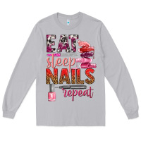 Moon Dust eat sleep nails repeat bbs Long Sleeve Tee - BundleAndBundleShop