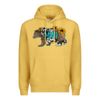 Antique Gold baby bear mini sunflowers leopard cowhide mother's day Premium Hoodie - Jasminsmagicworld