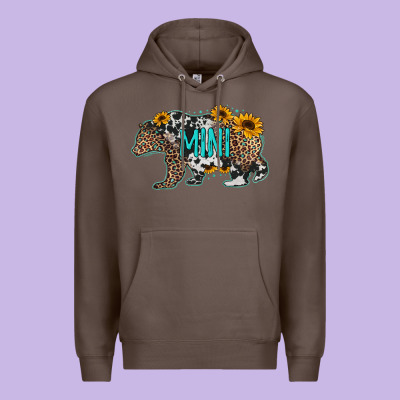 Baby Bear Mini Sunflowers Leopard Cowhide Mother's Day Premium Hoodie Designed By Jasminsmagicworld