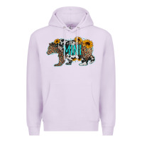 Lilac baby bear mini sunflowers leopard cowhide mother's day Premium Hoodie - Jasminsmagicworld