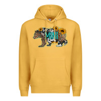 Mustard baby bear mini sunflowers leopard cowhide mother's day Premium Hoodie - Jasminsmagicworld