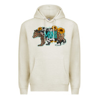 Oatmeal Heather baby bear mini sunflowers leopard cowhide mother's day Premium Hoodie - Jasminsmagicworld