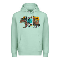 Seafoam baby bear mini sunflowers leopard cowhide mother's day Premium Hoodie - Jasminsmagicworld