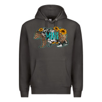 Smoke baby bear mini sunflowers leopard cowhide mother's day Premium Hoodie - Jasminsmagicworld