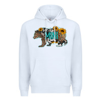 White baby bear mini sunflowers leopard cowhide mother's day Premium Hoodie - Jasminsmagicworld