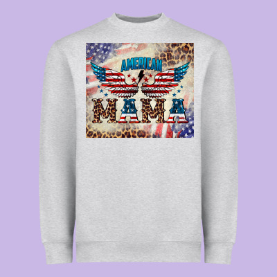 American Mama Heavyweight Sweatshirt Designed By Barkaloodesign