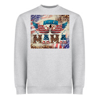 Heather Grey american mama Heavyweight Sweatshirt - BarkalooDesign
