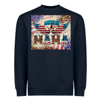 Navy american mama Heavyweight Sweatshirt - BarkalooDesign