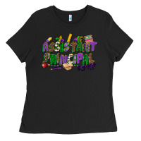 Black assistant principal mardi gras Ladies Tee - CowGirlArtShop