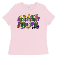 Bubblegum Pink assistant principal mardi gras Ladies Tee - CowGirlArtShop