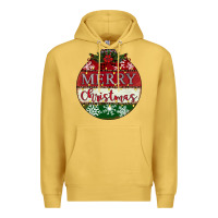 Antique Gold merry christmas Premium Hoodie - CowhideDigitalArt