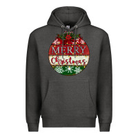 Charcoal Heather merry christmas Premium Hoodie - CowhideDigitalArt