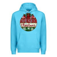 Ocean Blue merry christmas Premium Hoodie - CowhideDigitalArt