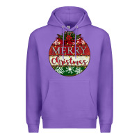 Purple merry christmas Premium Hoodie - CowhideDigitalArt