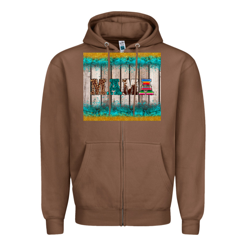 Western Turquoise Mama Zipper Hoodie by BarkalooDesign | Teevron