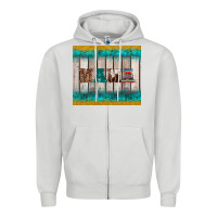 Dove Grey western turquoise mama Zipper Hoodie - BarkalooDesign