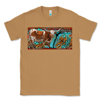 Toasted Coconut texas longhorn with aztec tiger and  leopard Classic Tee - RanaPortraitStore