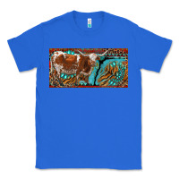 True Royal texas longhorn with aztec tiger and  leopard Classic Tee - RanaPortraitStore