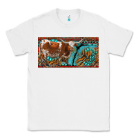 White texas longhorn with aztec tiger and  leopard Classic Tee - RanaPortraitStore