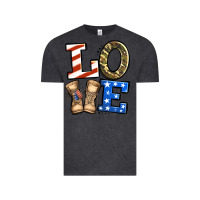 Vintage Black 4th of July Army Love Vintage Tee - Jasminsmagicworld