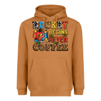 Meerkat hockey begins after coffee ado Heavyweight Hoodie - AdoDesignShop