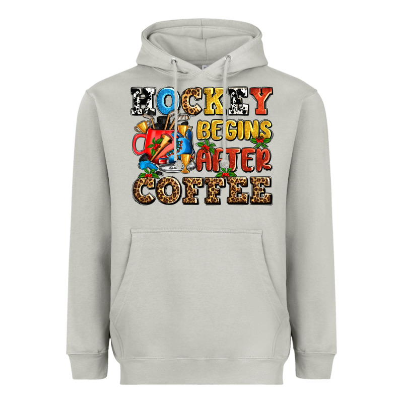Hockey Begins After Coffee Ado Heavyweight Hoodie by AdoDesignShop | Teevron